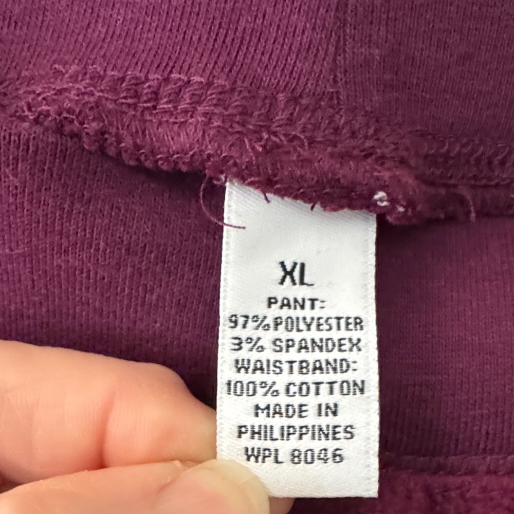 Alfani Velour Burgundy/Purple Lounge Set - Picture 5 of 5